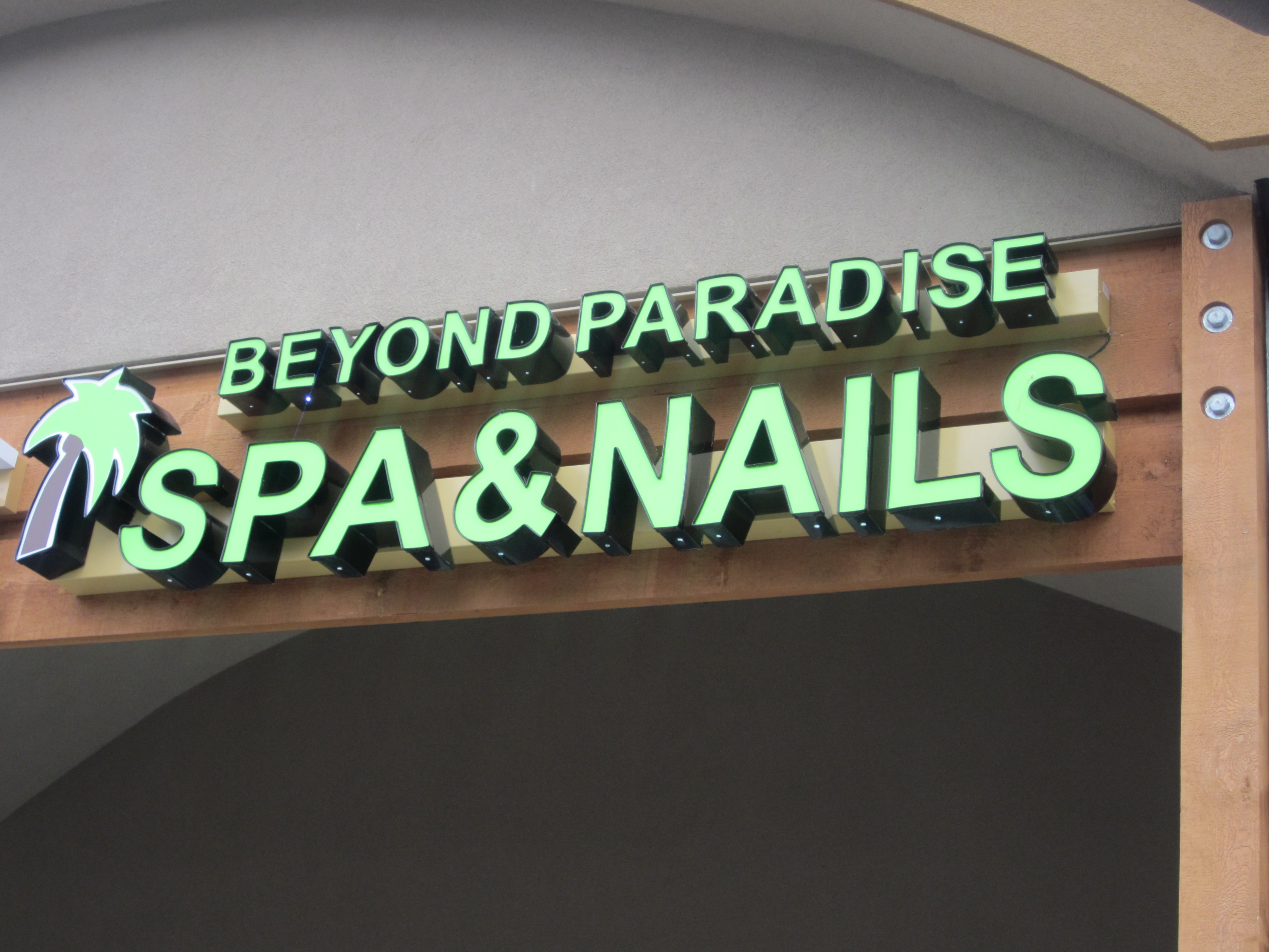 sign facial, beyond paradise day spa & nails